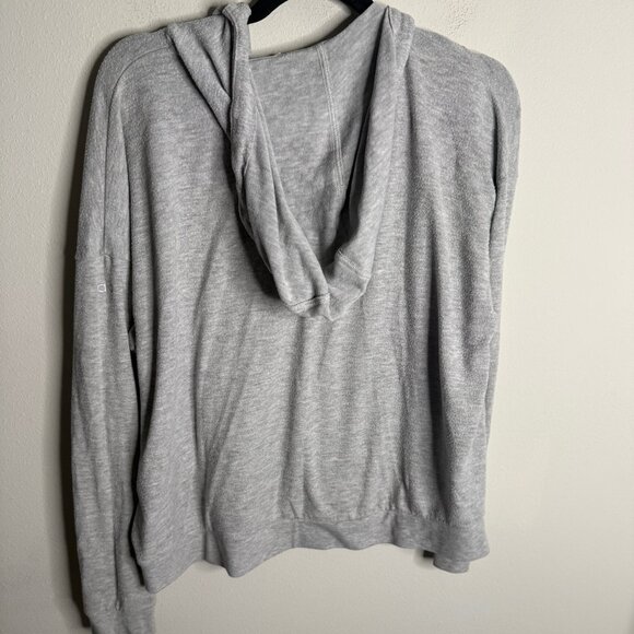 ALO Yoga Women's Medium Gray Full Zip Hoodie Sweatshirt Soft Athleisure Everyday - Picture 3 of 6